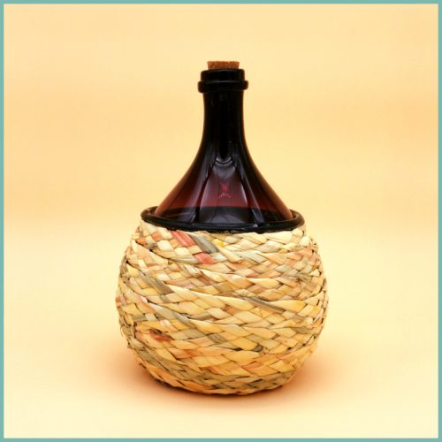 Glasflasche mit Korkdeckel für u.A. Wein
